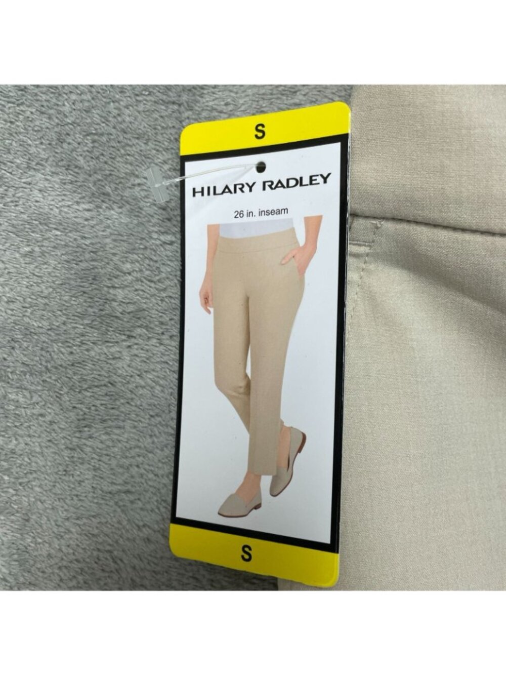 NWT Hilary Radley Women's S Slim Leg Dress Pants Beige Mid-Rise Pull on i2146 - Picture 12 of 15